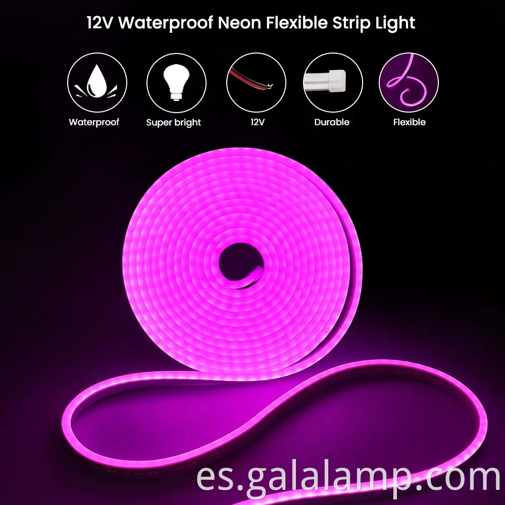 Strip de luz de neón flexible impermeable 5m SMD 2835 Signos al aire libre